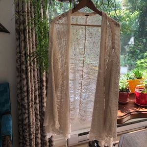 Free People Ivory cardigan/kimono